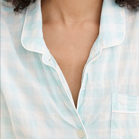J.CREW Gingham Pajama Top - Picture 2 of 8